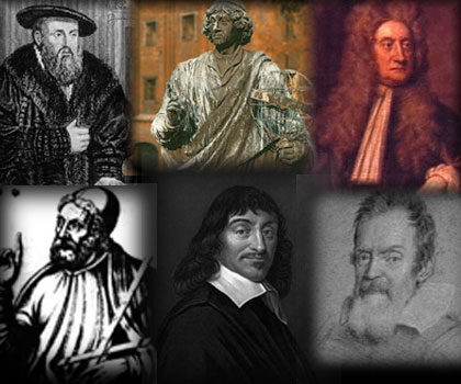 The Scientific Revolution - clockwise from top left is a collage of Kepler, Copernicus, Newton, Galileo, Descartes, and Ptolemy. (Images courtesy of the Library of Congress and NASA.) History of project management